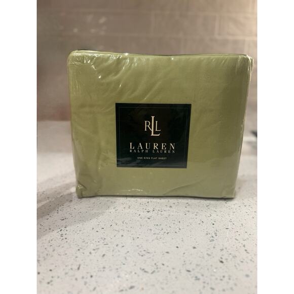 Lauren Ralph Lauren Vintage King Flat Sheet Honey Dew 72” X 84” NEW Sealed Rare - Picture 1 of 16